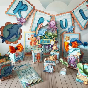 Kit Digital Fundo do Mar Studio, Png e Pdf