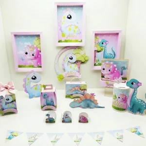 Arquivo Dinossauro Rosa Studio, Png e Pdf