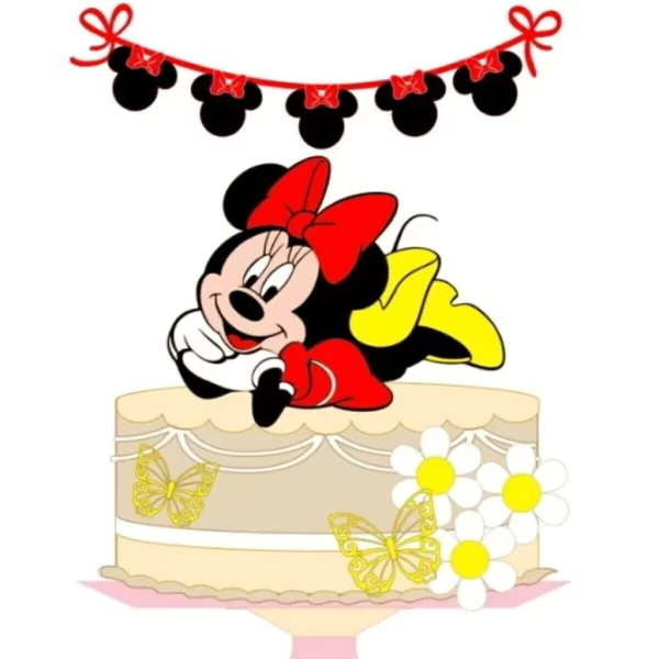 Topo de Bolo Minnie Studio