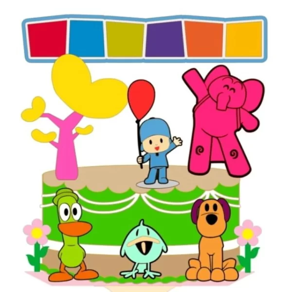 Arquivo Topo de Bolo Pocoyo Studio