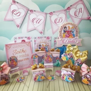 Festa Pronta Disney Princesa Studio, Png e Pdf