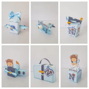 Kit Digital Ursinho Aviador Studio, Png e Pdf