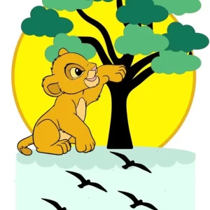 Arquivo Corte Topo de Bolo Simba Studio