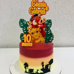 Arquivo Digital Topo de Bolo Rei Leão Studio