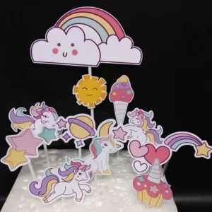 Arquivo Topo de Bolo Digital Unicórnio Studio