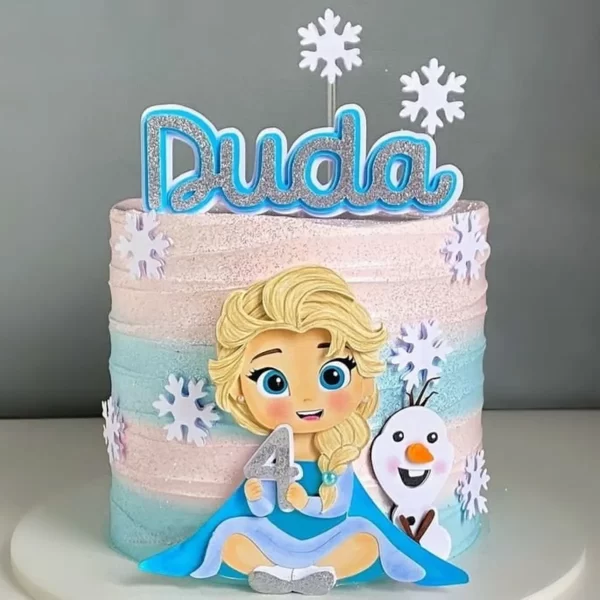 Arquivo Topo de Bolo Frozen Elsa Studio