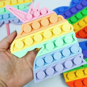 Arquivo Topo de Bolo Pop It Unicórnio Studio