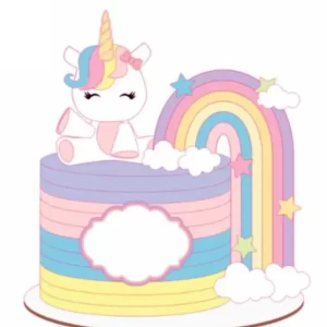 Arquivo Topo de Bolo Unicórnio Studio