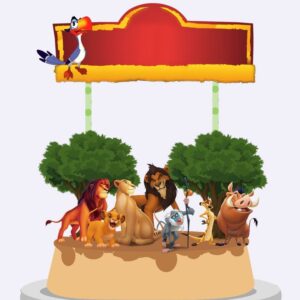 Molde Digital Topo de Bolo Rei Leão Studio