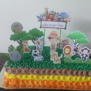 Arquivo Bolo Safari Quadrado Com Topper Studio