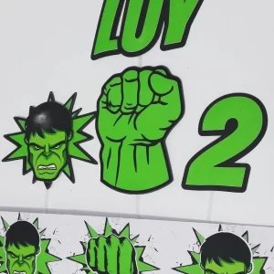 Arquivo Bolo com Topo do Hulk Studio