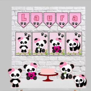 Arquivo Corte Panda Rosa Menina Studio