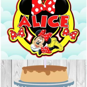 Arquivo Minnie Vermelha Topo de Bolo Studio