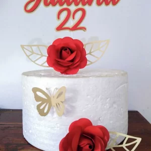 Arquivo Topo De Bolo Flor Borboleta Studio