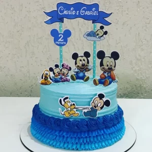 Arquivo Topo De Bolo Mickey Azul Studio