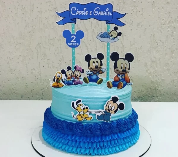 Arquivo Topo De Bolo Mickey Azul Studio