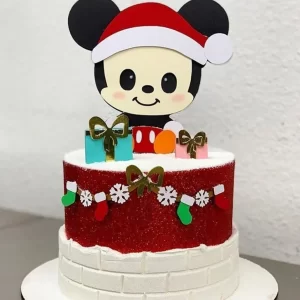 Arquivo Topo De Bolo Mickey Natal Cute Studio