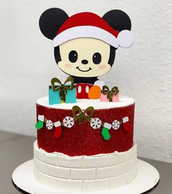 Arquivo Topo De Bolo Mickey Natal Cute Studio