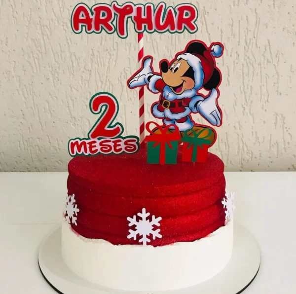 Arquivo Topo De Bolo Mickey Natal Studio