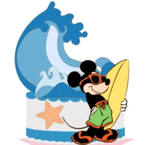 Arquivo Topo De Bolo Mickey Surfista Studio