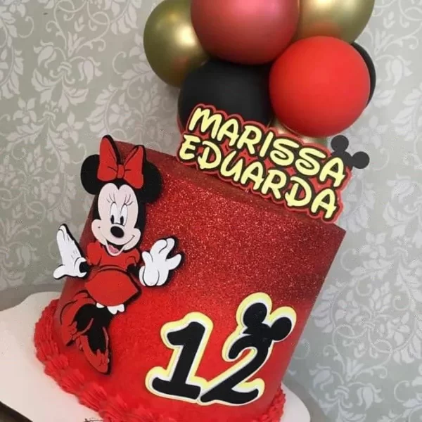 Arquivo Topo De Bolo Minnie Camadas Studio