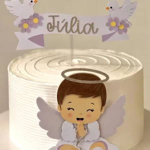 Arquivo Topo de Bolo Anjinha Batizado Studio