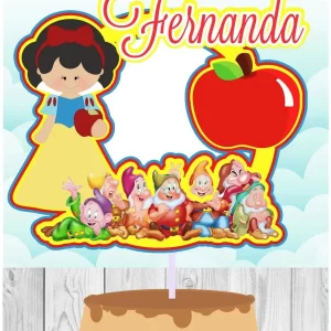 Arquivo Topo de Bolo Branca de Neve Cute Studio