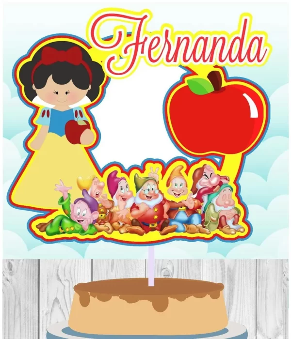 Arquivo Topo de Bolo Branca de Neve Cute Studio