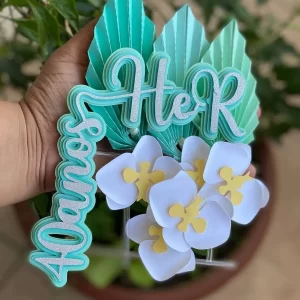 Arquivo Topo de Bolo Folha Plissada Studio