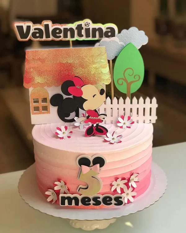 Arquivo Topo de Bolo Minnie Casinha Studio