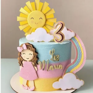 Arquivo Topo de Bolo Sol Menina Studio