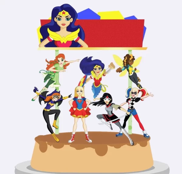 Arquivo Topo de Bolo Super Hero Girls Studio