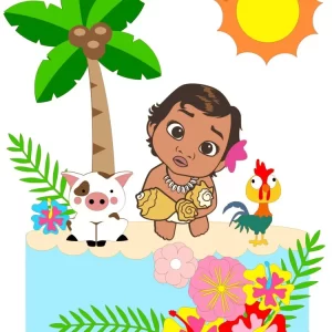 Arquivo de Corte Topo Bolo Moana Studio