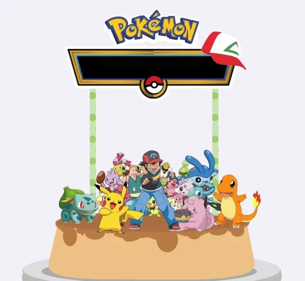 Festa Pronta Topo Bolo Pokémon Studio