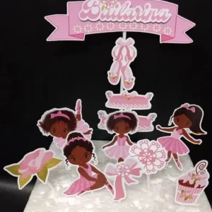 Festa Pronta Topo de Bolo Bailarina Studio