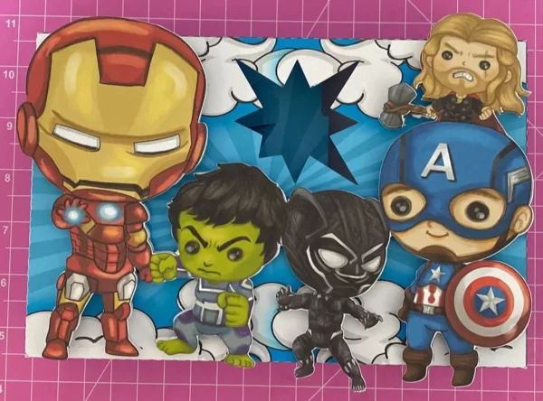 Mini Confeiteiro Avengers Studio, Png e Pdf