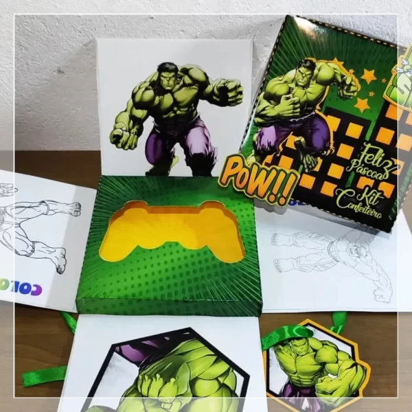 Páscoa Caixa Explosão Hulk Studio e Pdf