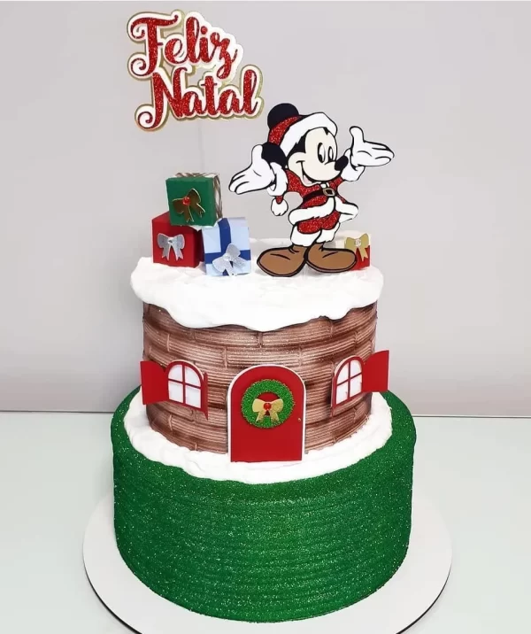 Topo De Bolo Digital Mickey Natal Studio