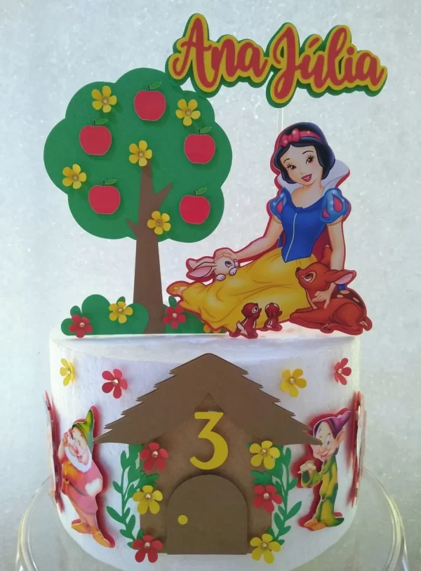 Topo de Bolo Branca de Neve Para Imprimir Studio