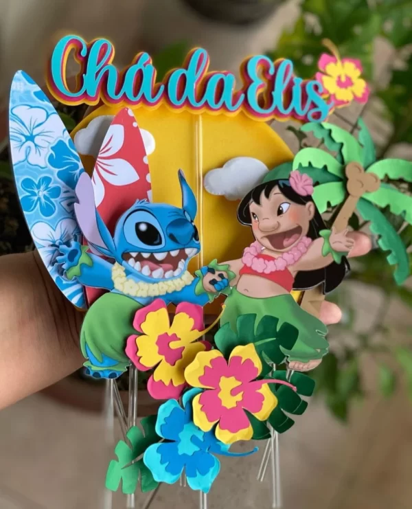 Topo de Bolo Lilo e Stitch Para Imprimir Studio