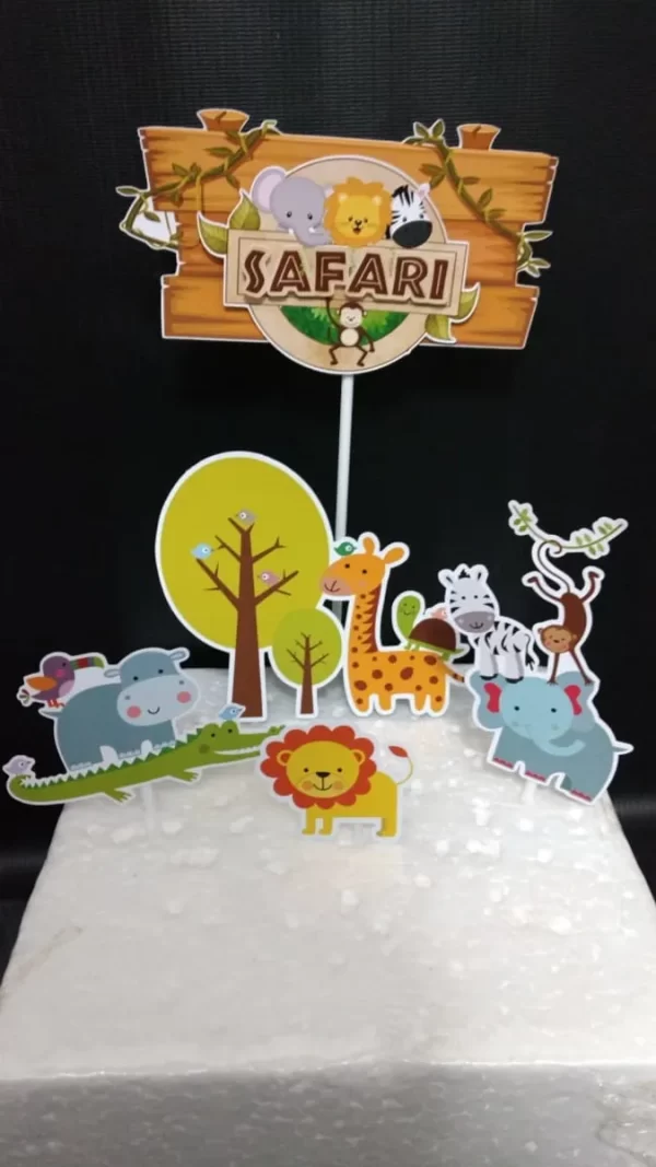 Topo de Bolo Para Imprimir Safari Studio