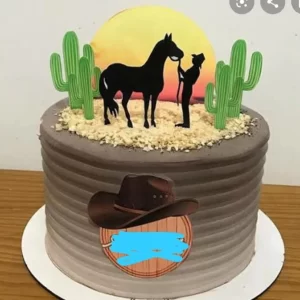 Arquivo Corte Topo De Bolo Cowboy Studio