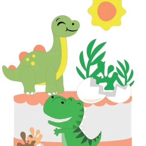 Arquivo Corte Topo De Bolo Dino Cute Studio