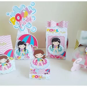 Arquivo Silhouette Pool Party Menina Studio