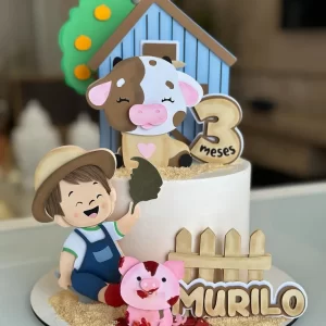 Arquivo Silhouette Topo Bolo Fazendinha Studio