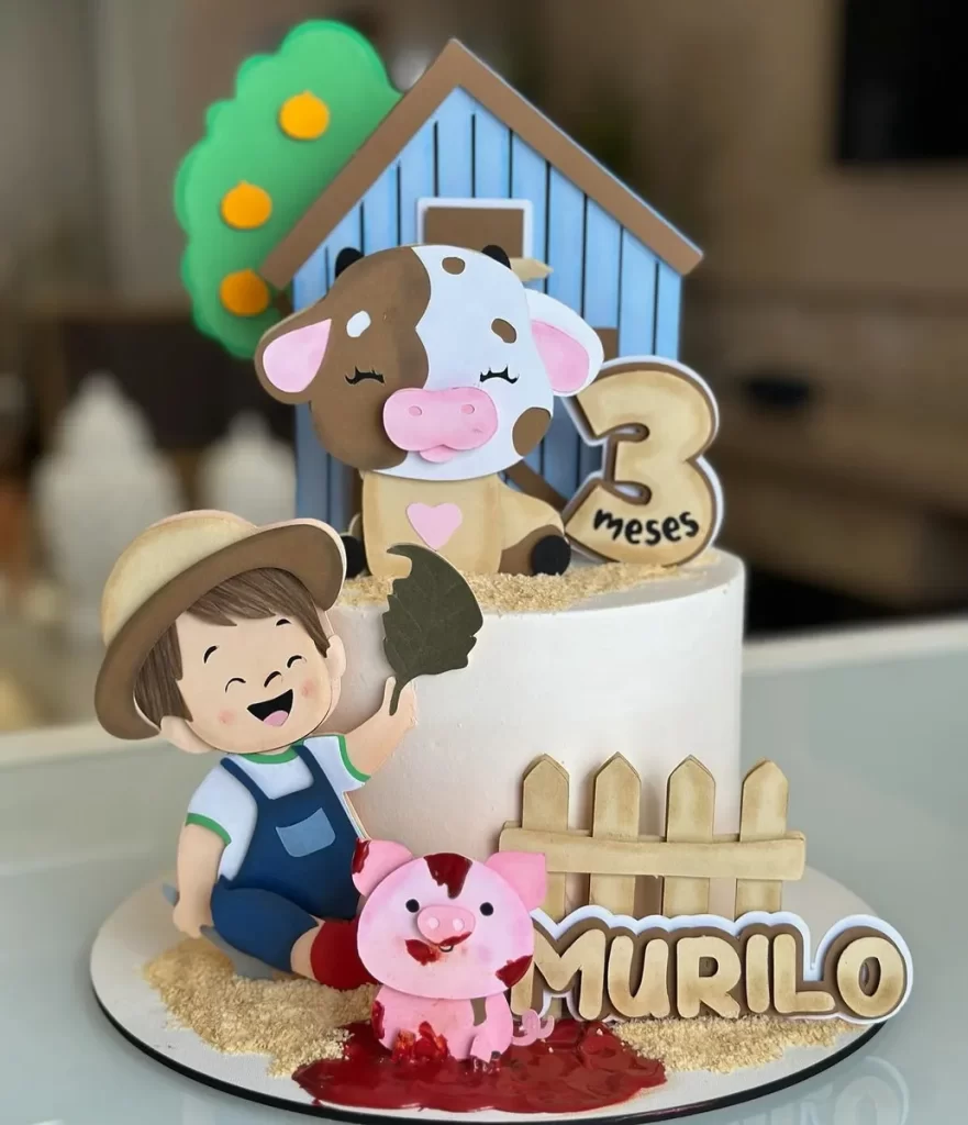 Arquivo Silhouette Topo Bolo Fazendinha Studio