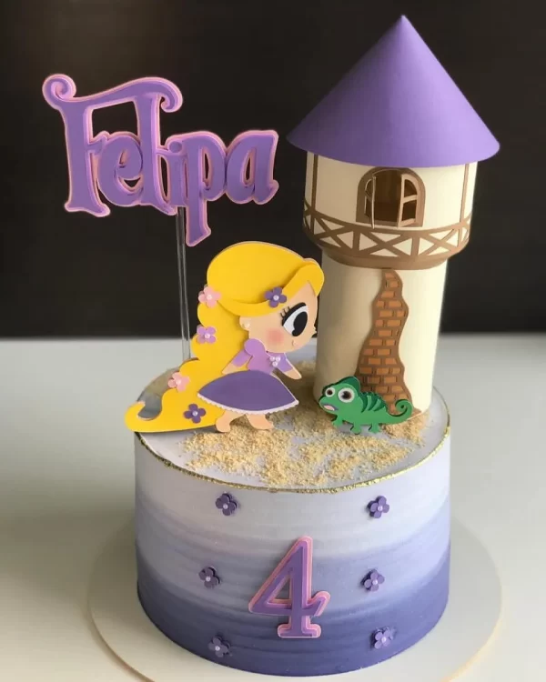 Arquivo Tema Topo Bolo Rapunzel Studio