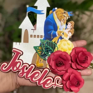 Arquivo Topo Bolo A Bela e a Fera Studio