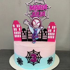 Arquivo digital Studio para Topo de Bolo Aranha Fantasma, decoração de festa infantil ou temática