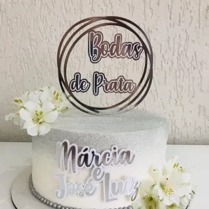Arquivo Topo Bolo Bodas De Prata Studio